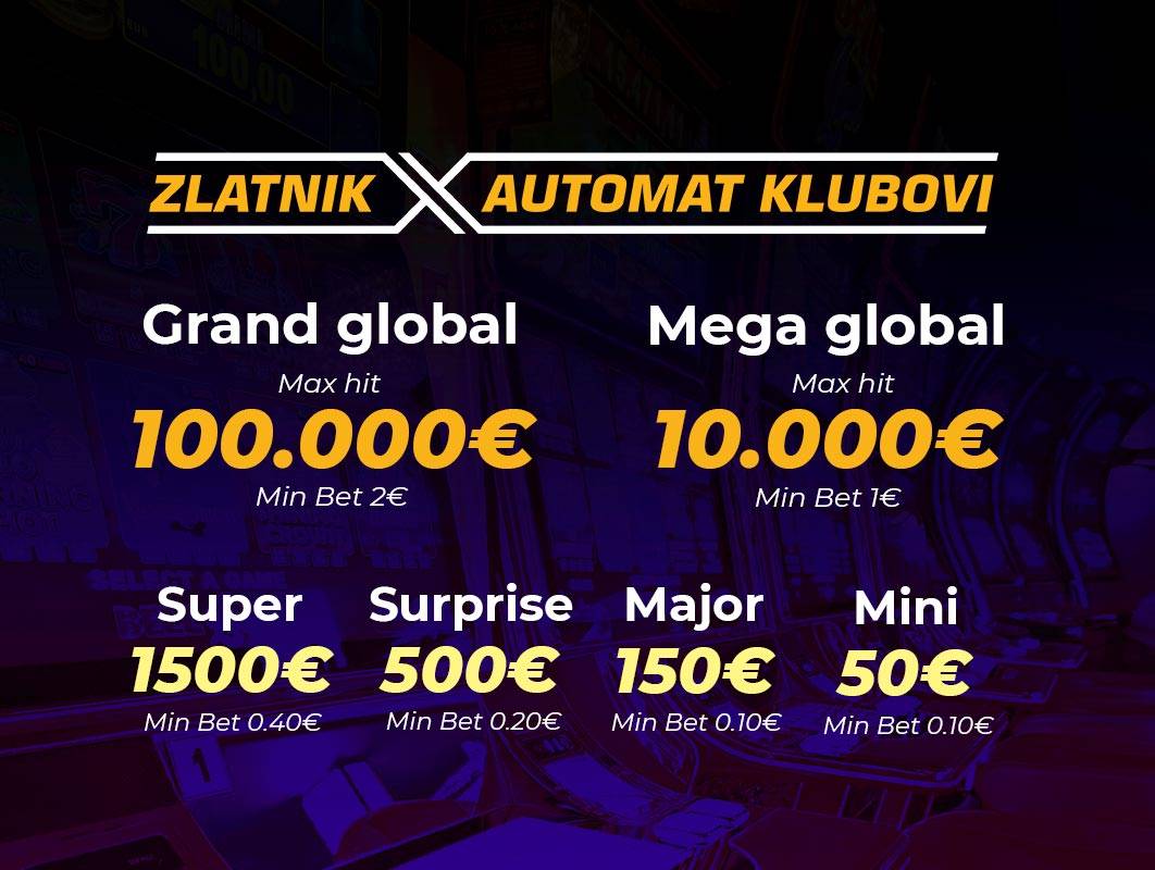 ZLATNIK AUTOMAT KLUBOVI – GLOBAL JACKPOTI
