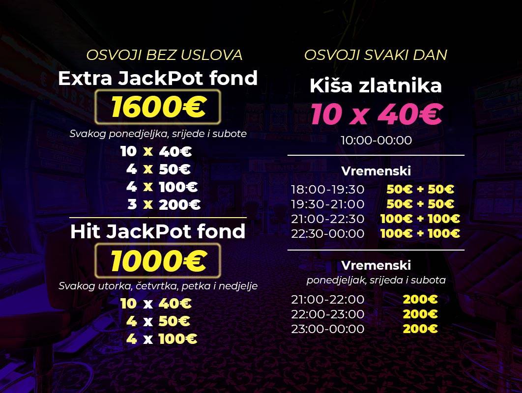 PODGORICA, TRG NEZAVISNOSTI – VELIKI JACKPOT FONDOVI I KIŠA ZLATNIKA